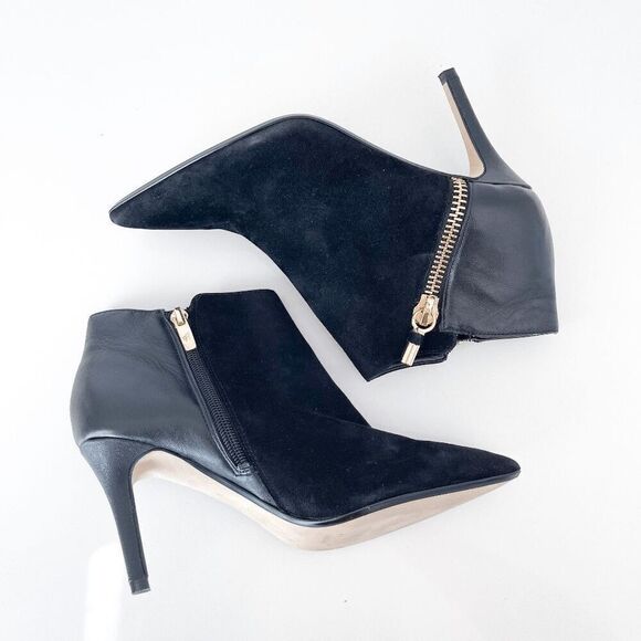 Marc Fisher Womens Suede Pointed Toe Stiletto Heel Ankle Boots Black 6.5 - Picture 4 of 7